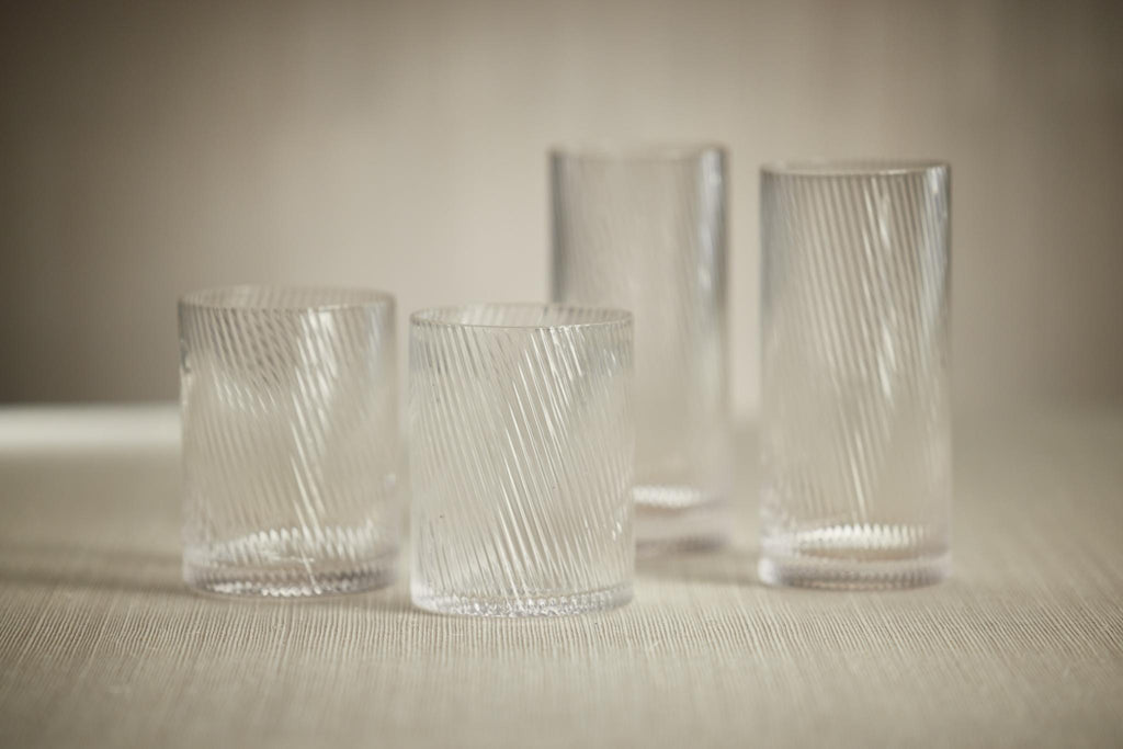 Zodax Chadwell Rippled Rock Glasses, Set of 6