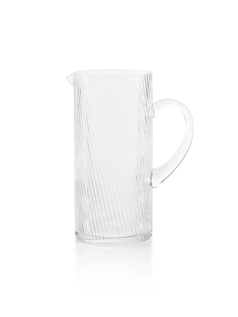 Zodax Chadwell Rippled Glass Pitcher