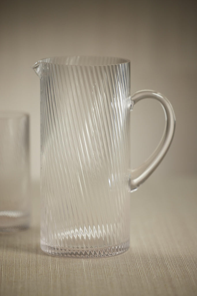 Zodax Chadwell Rippled Glass Pitcher