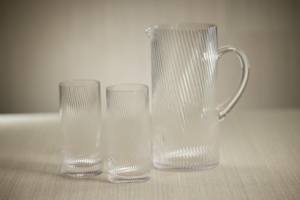 Zodax Chadwell Rippled Glass Pitcher