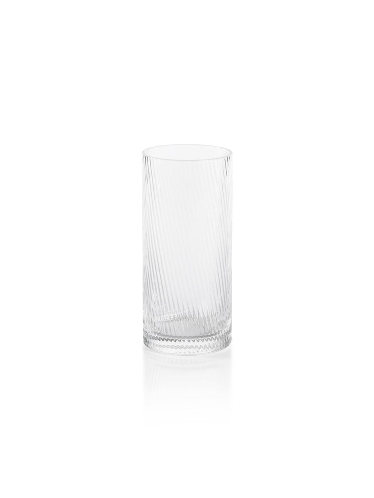 Zodax Chadwell Rippled Highball Glasses, Set of 6