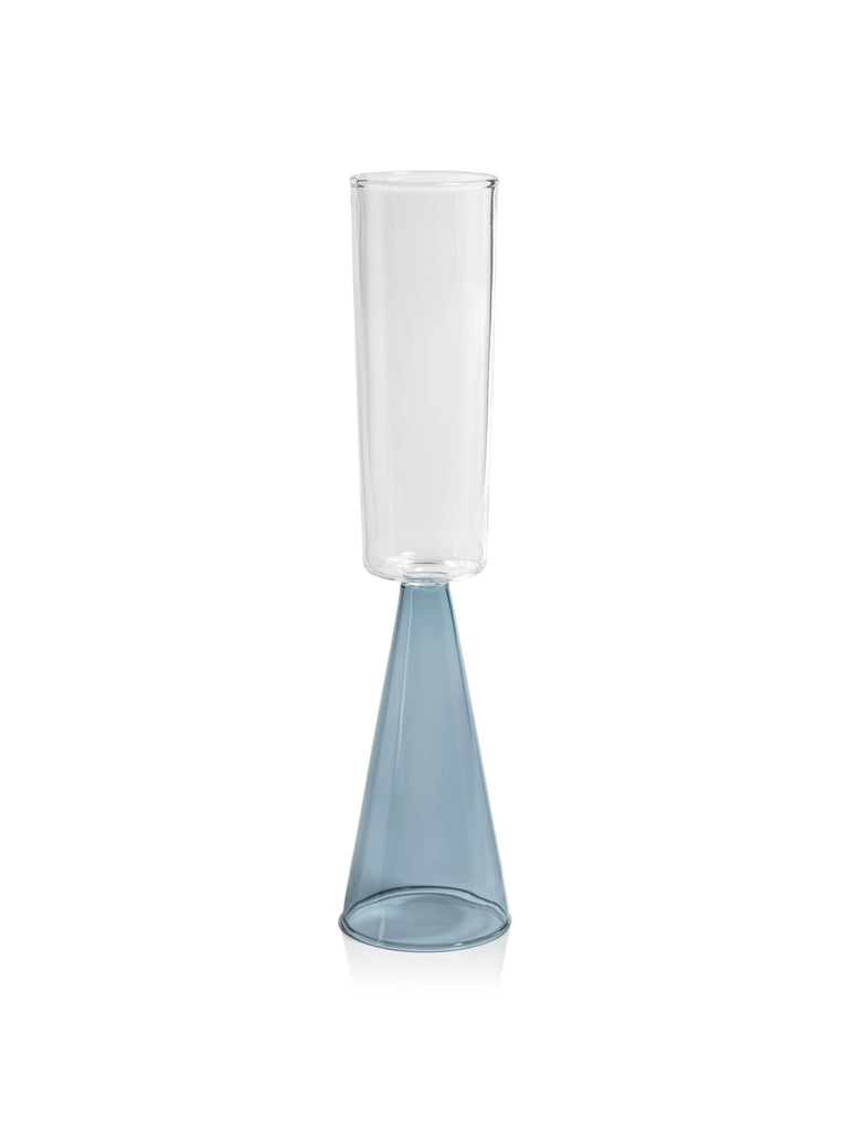 Zodax Blue Viterbo Champagne Flutes, Set of 4