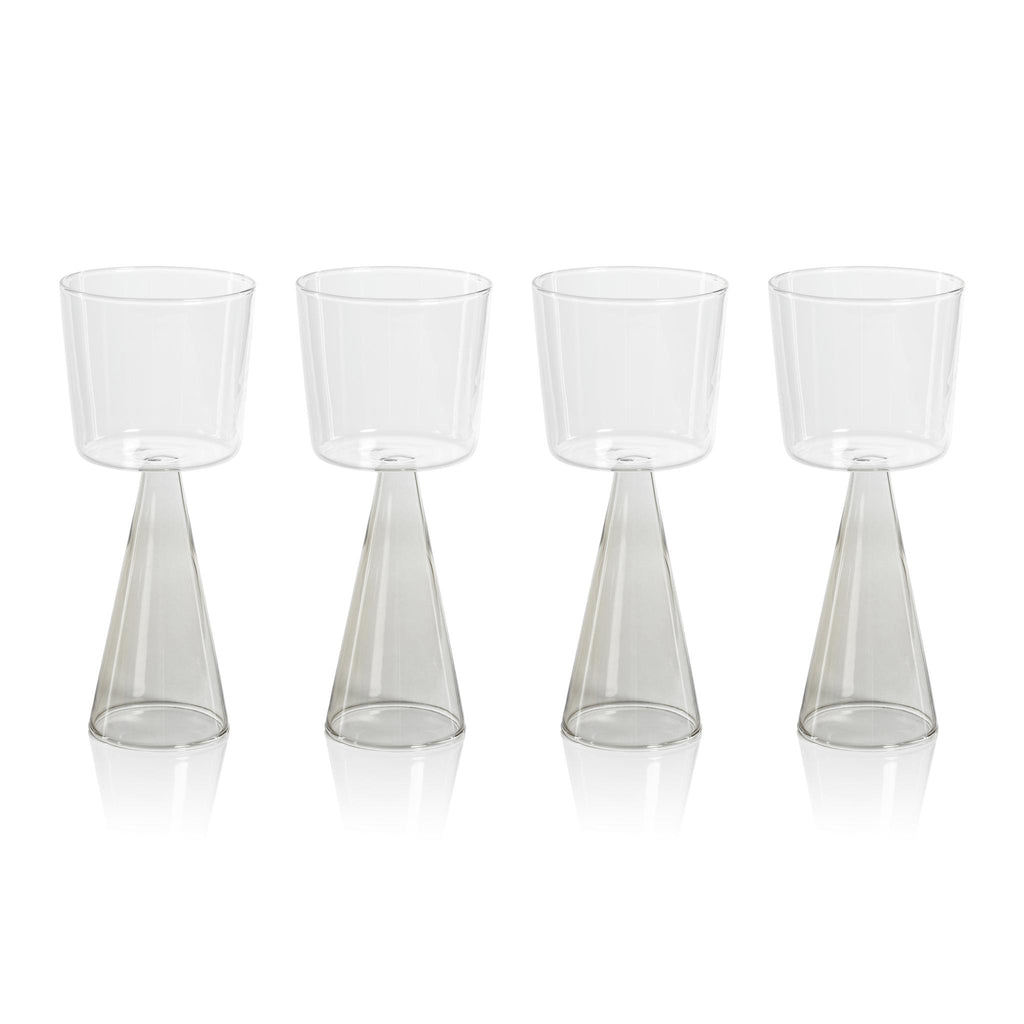 Zodax Smoke Viterbo Wine White Wine Glasses, Set of 4