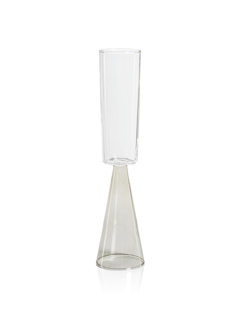 Zodax Smoke Viterbo Champagne Flutes, Set of 4