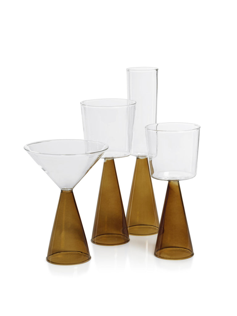 Zodax Amber Viterbo Champagne Flutes, Set of 4