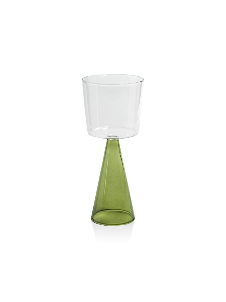 Zodax Green Viterbo Wine White Wine Glasses, Set of 4