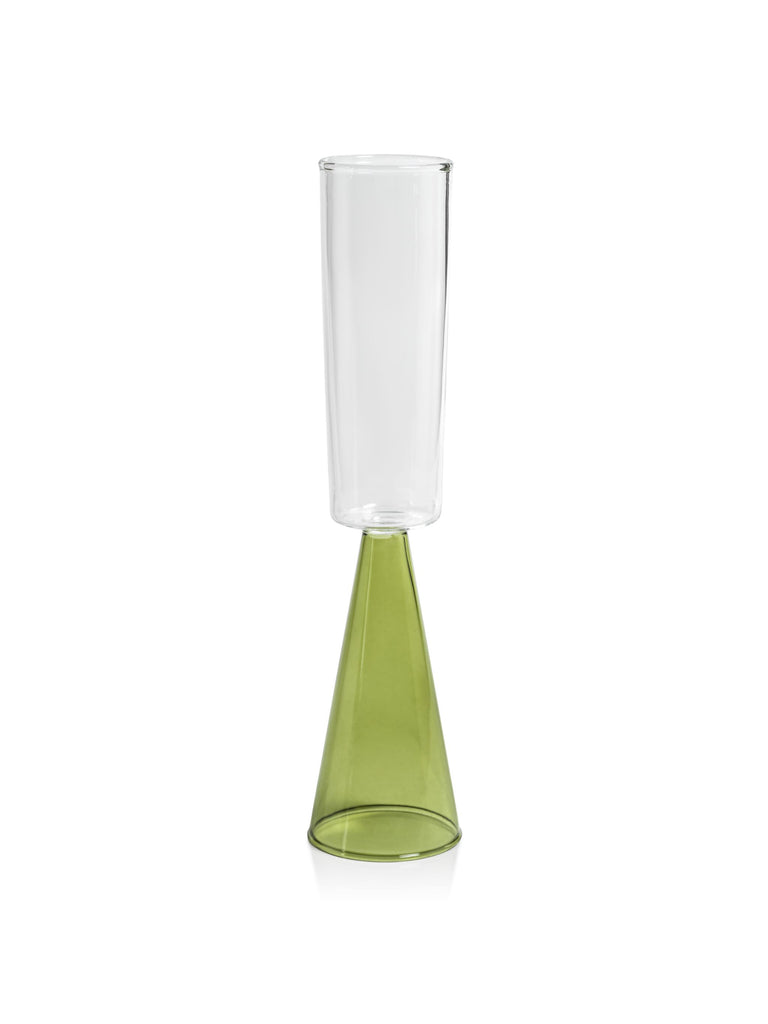 Zodax Green Viterbo Champagne Flutes, Set of 4