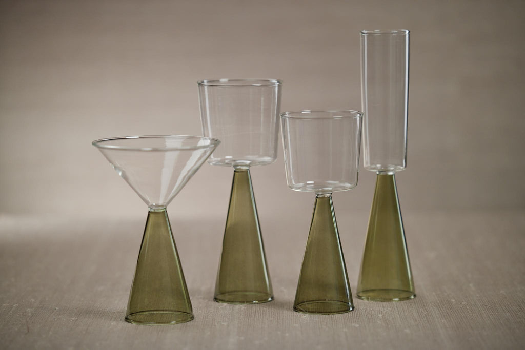 Zodax Green Viterbo Champagne Flutes, Set of 4