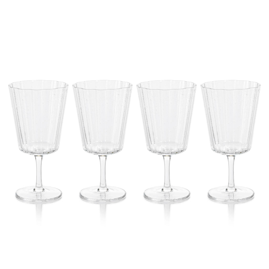 Zodax Barletta Bubble Wine Glasses, Set of 4