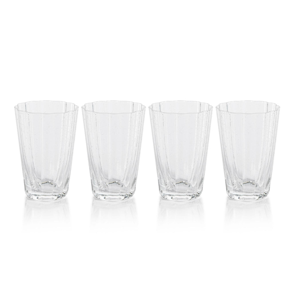 Zodax Barletta Bubble Highball Glasses, Set of 4