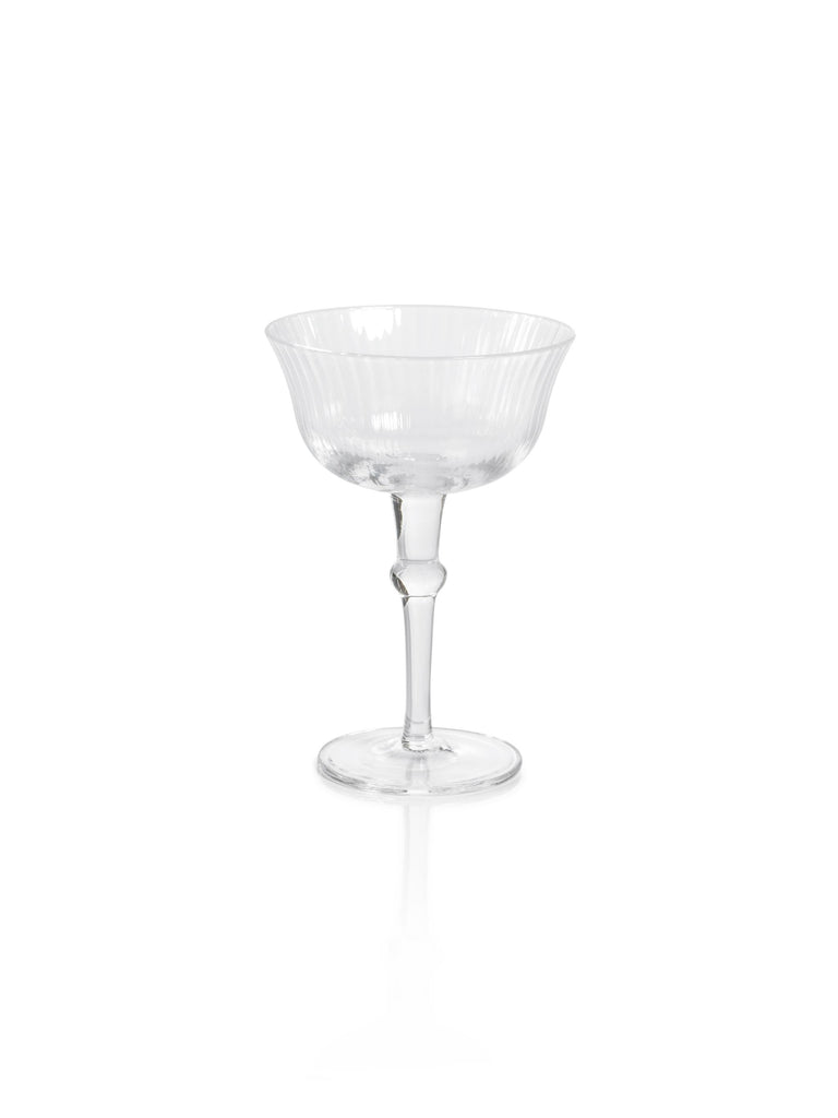 Zodax Kenley Clear Optic Martini Glasses, Set of 4