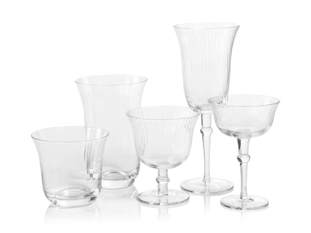 Zodax Kenley Clear Optic Martini Glasses, Set of 4