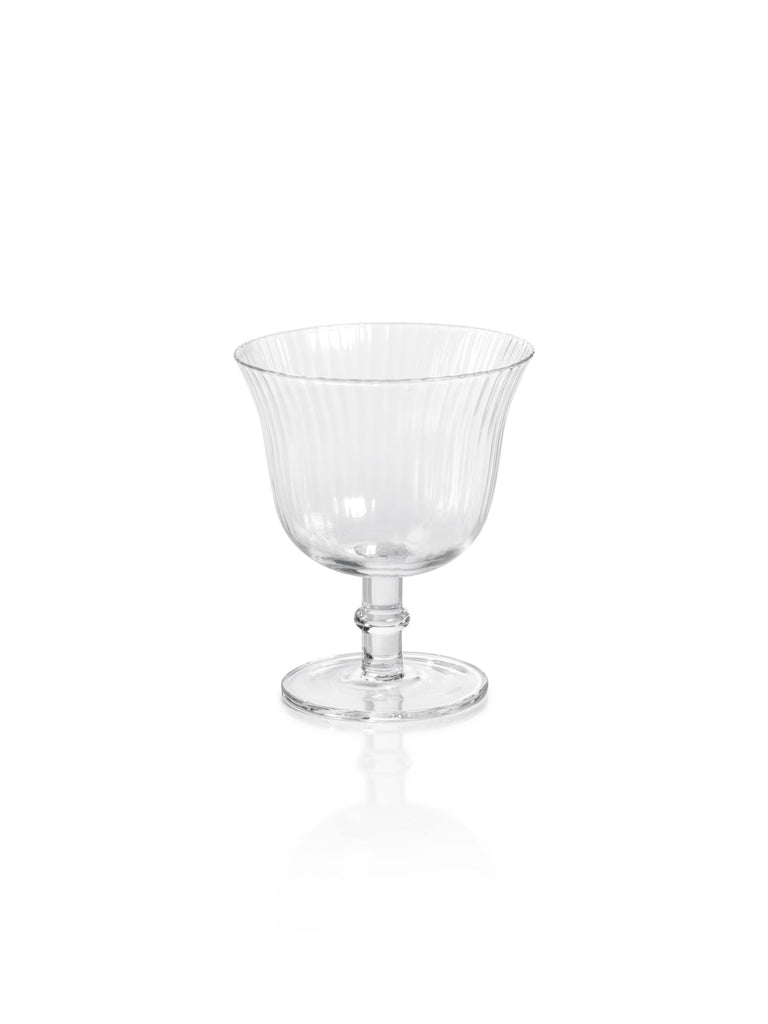 Zodax Kenley Clear Optic Cocktail / Desert Glasses, Set of 4