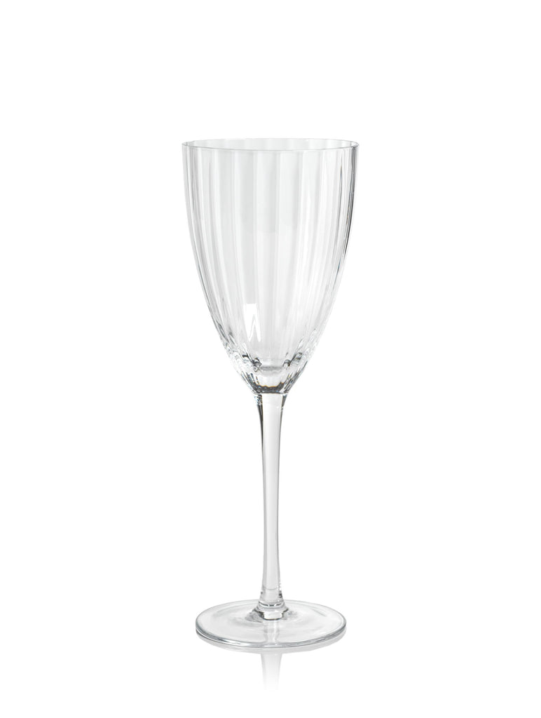 Zodax Clear Malden Optic White Wine Glasses, Set of 4