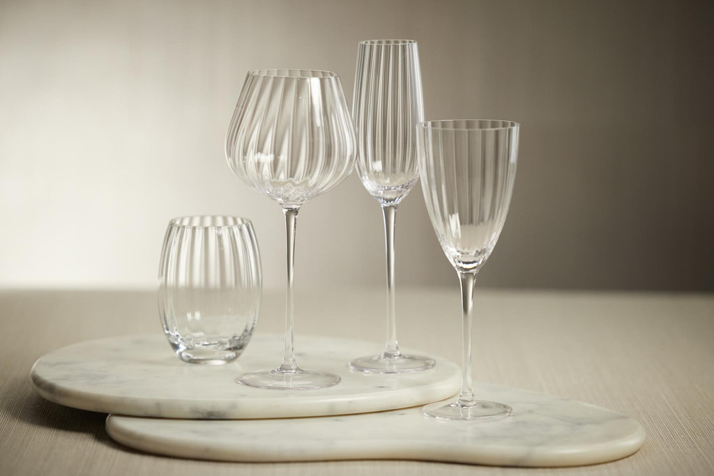 Zodax Clear Malden Optic White Wine Glasses, Set of 4