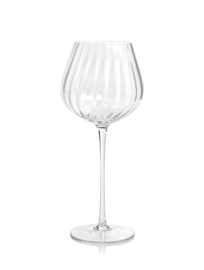 Zodax Clear Malden Optic Red Wine Glasses, Set of 4