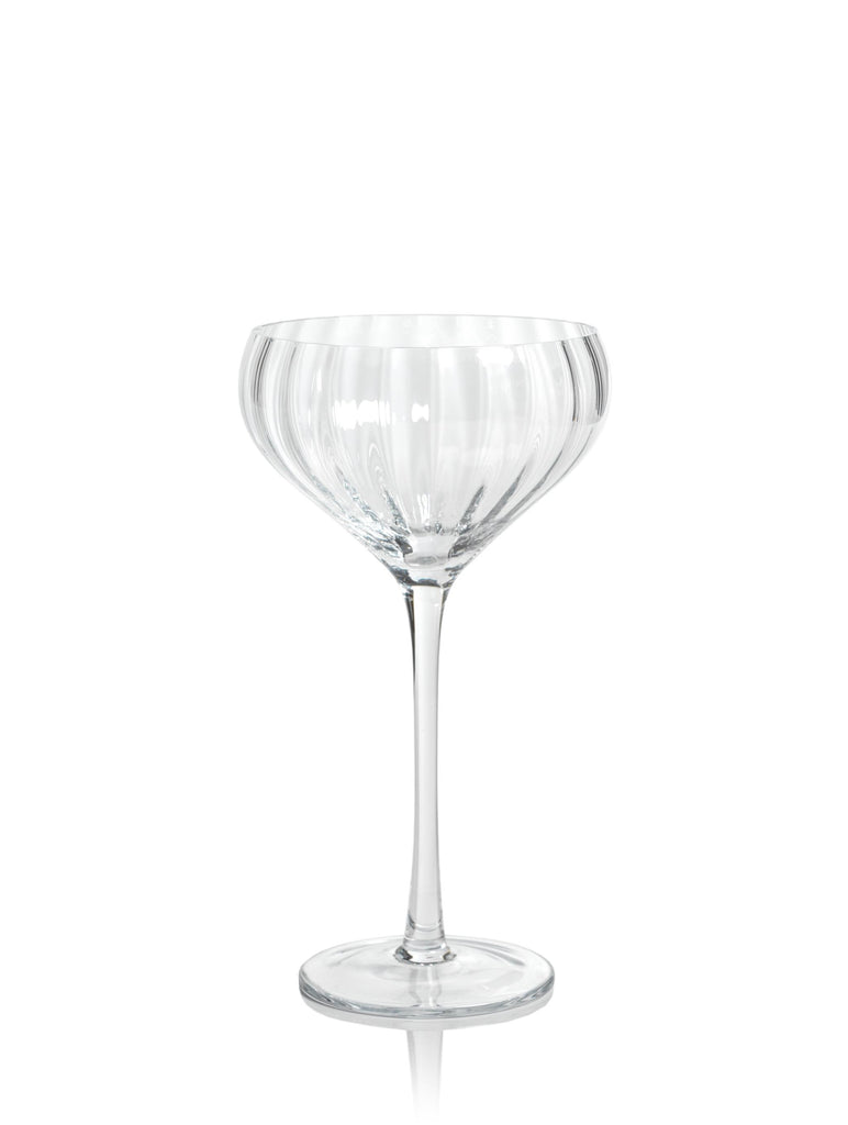 Zodax Clear Malden Optic Cocktail Glasses, Set of 4