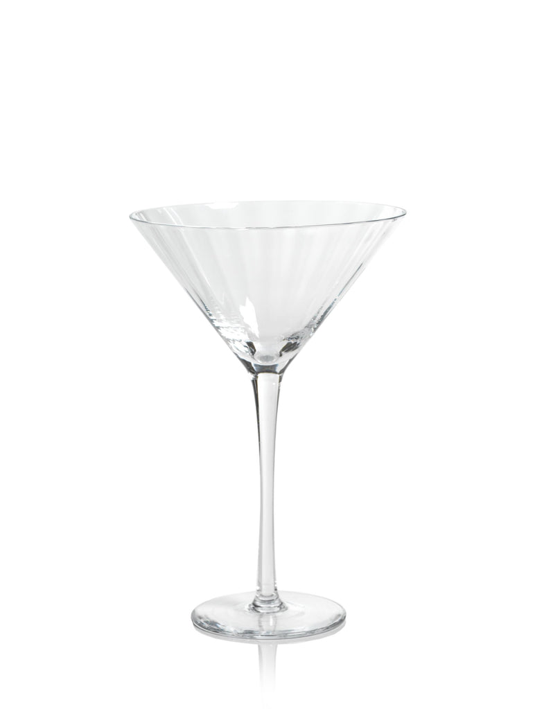 Zodax Clear Malden Optic Martini Glasses, Set of 4