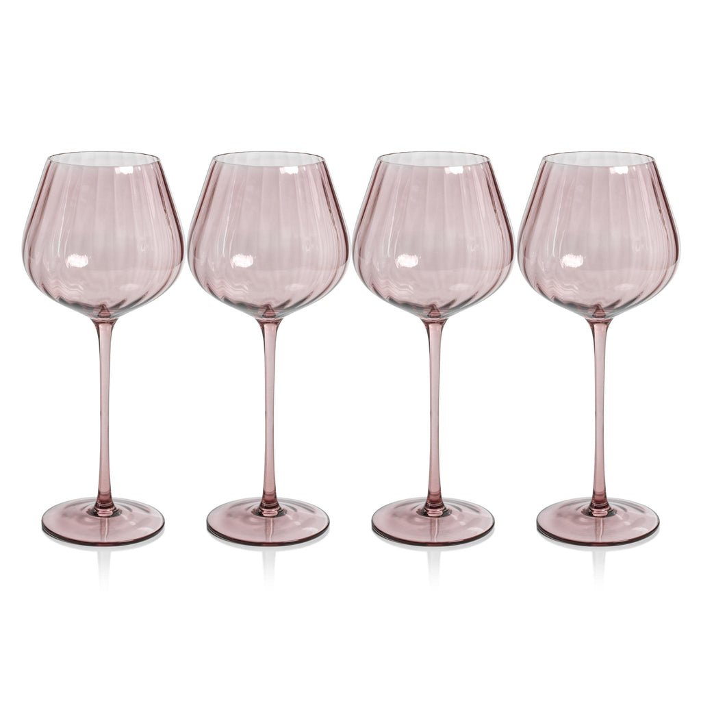 Zodax Wine Malden Optic Red Wine Glasses, Set of 4