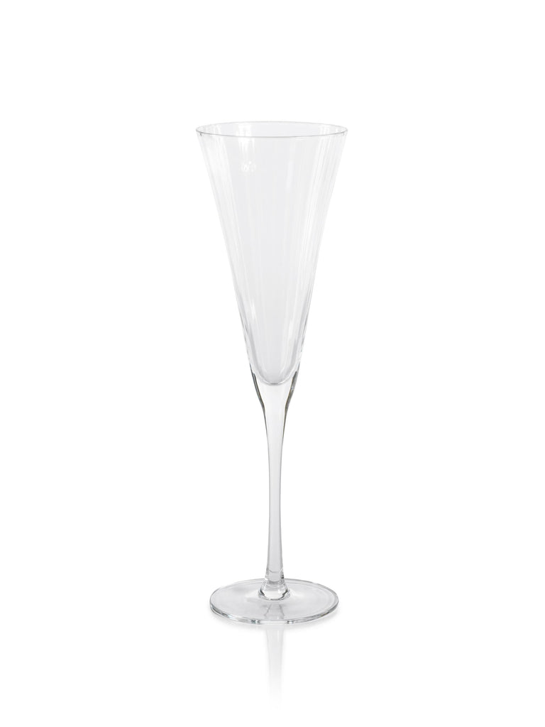 Zodax Cesena Optic Champagne Flutes, Set of 4