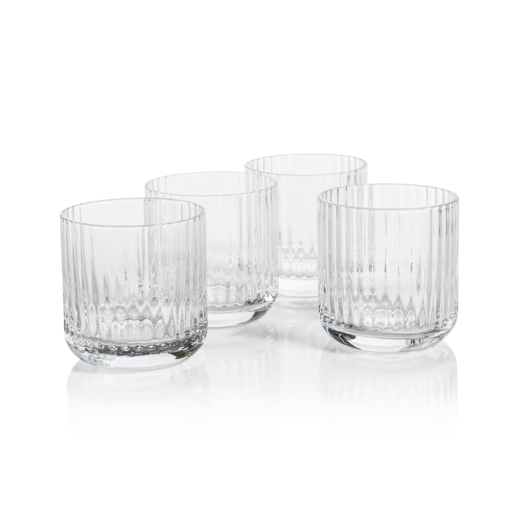 Zodax Santana Double Old-Fashioned Glasses, Set of 4