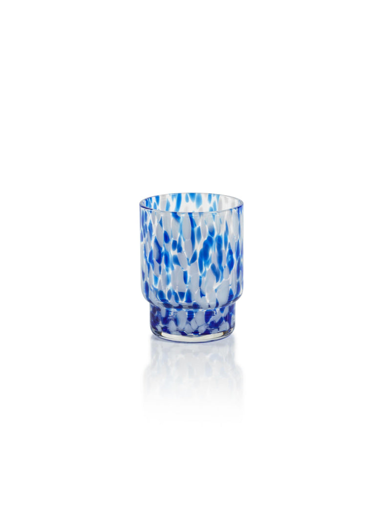 Zodax Blue Andria Tortoise Tumbler Glasses, Set of 6