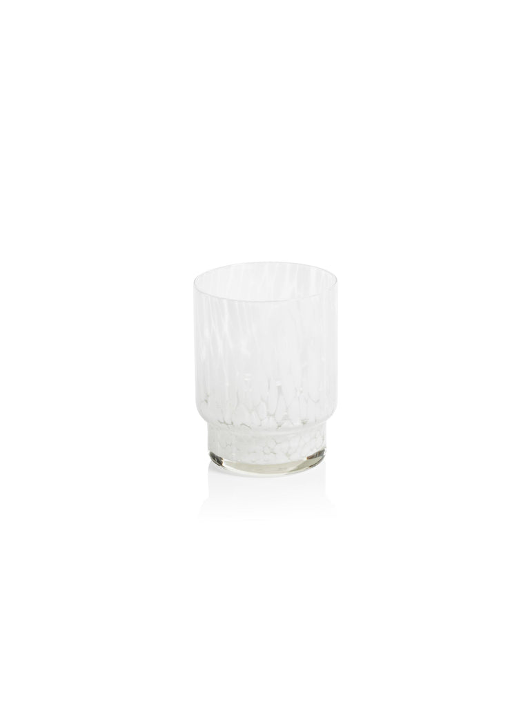 Zodax White Andria Tortoise Tumbler Glasses, Set of 6