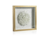 Zodax White Firnley Gold Framed Crystal Flower Wall Dcor