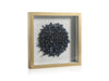 Zodax Blue Firnley Gold Framed Crystal Flower Wall Dcor