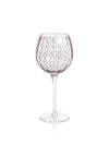 Zodax Purple Pescara White Dot Wine Glasses, Set Of 4