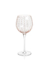 Zodax Pink Pescara White Dot Wine Glasses, Set Of 4