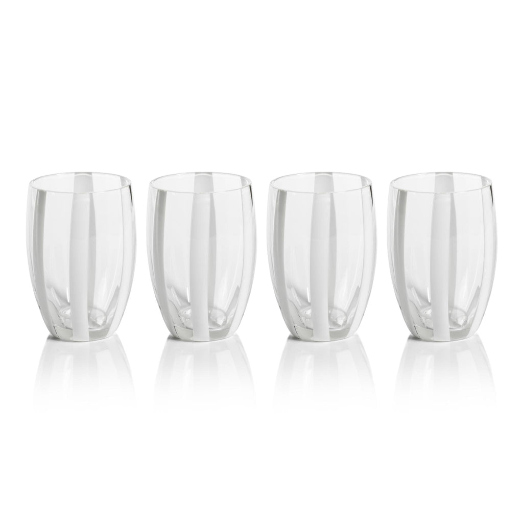 Zodax Clear Pesaro Stemless Glasses, Set of 4