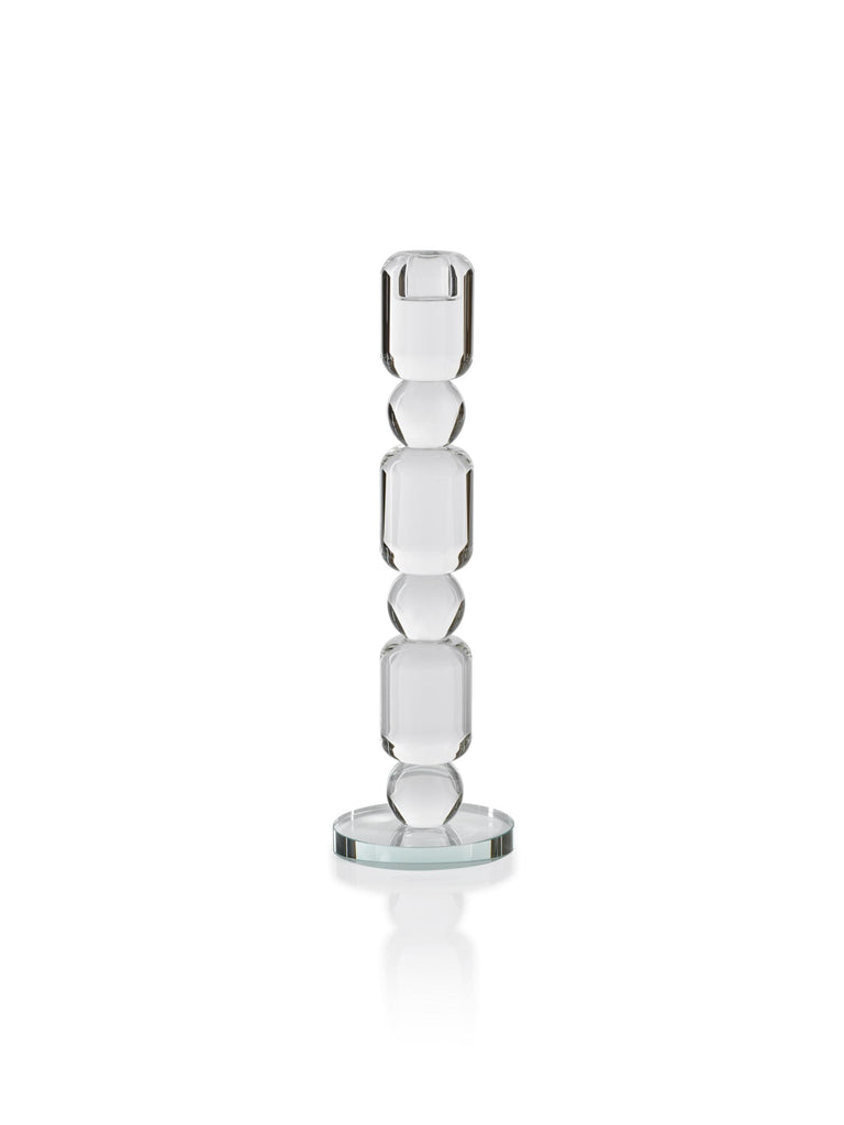 Zodax Medium Zadie Crystal Glass Taper Candle Holder