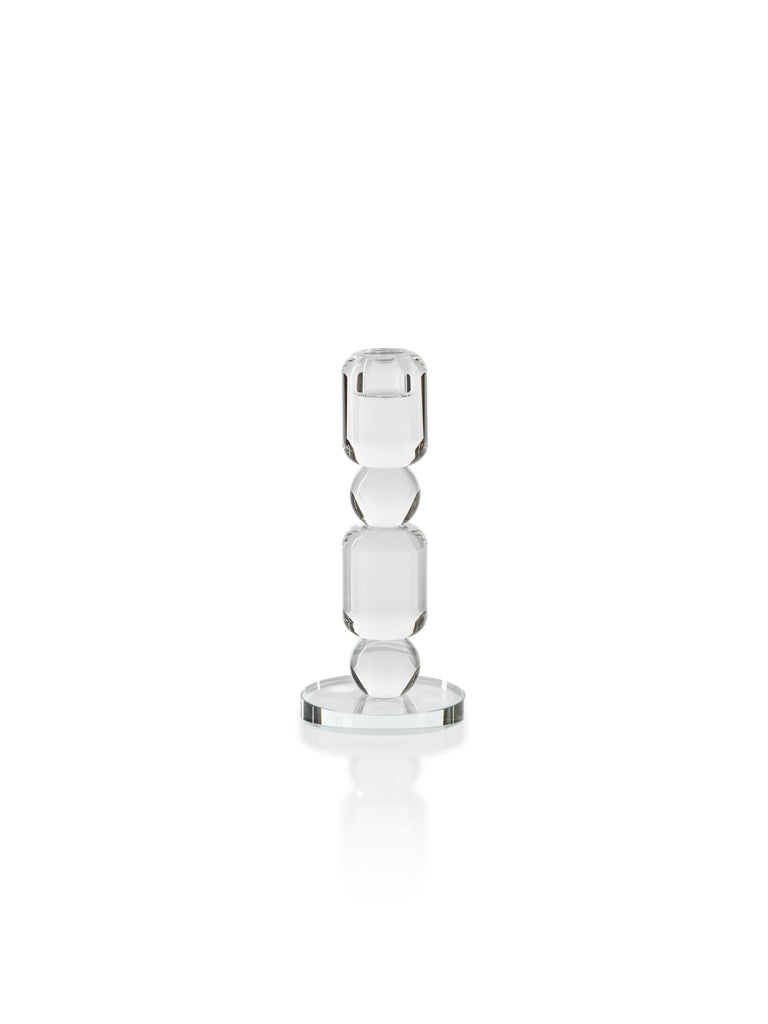 Zodax Small Zadie Crystal Glass Taper Candle Holder