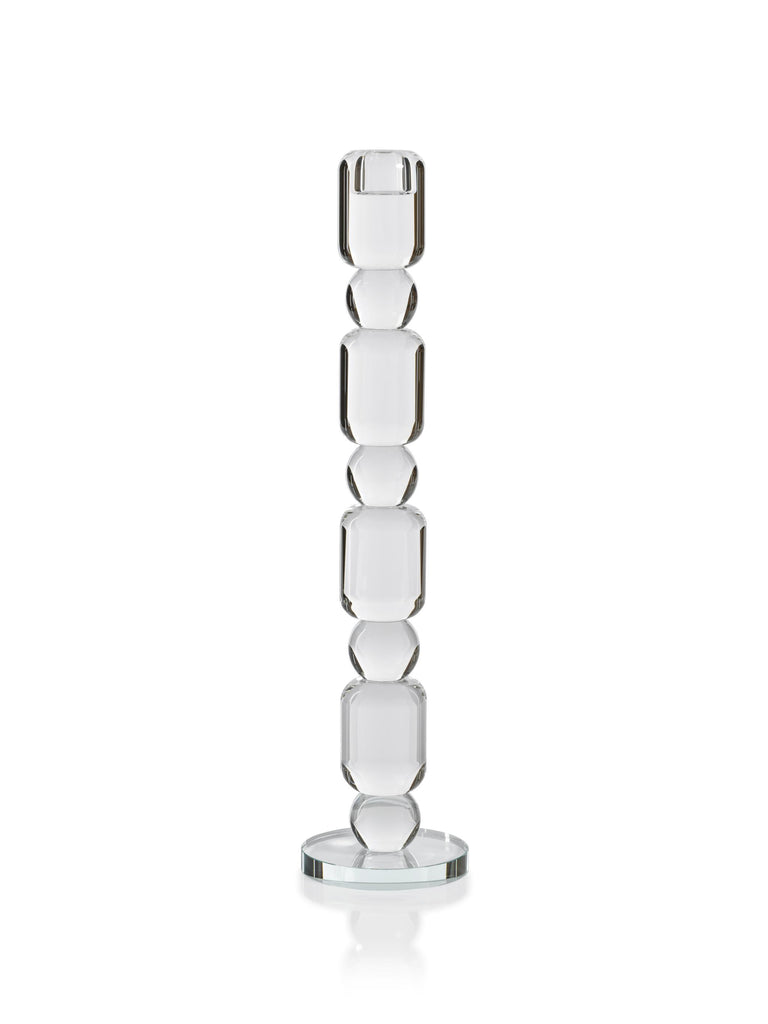 Zodax Large Zadie Crystal Glass Taper Candle Holder