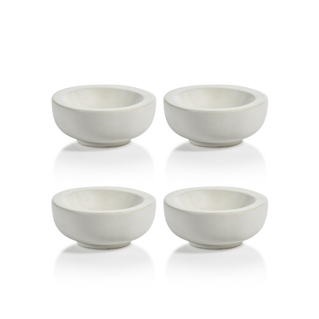 Zodax Modica 4.5" Soft Organic Shape Ceramic Bowls, Set of 4