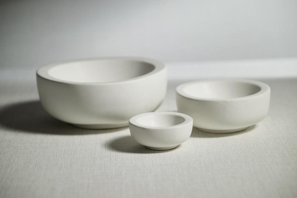 Zodax Modica 4.5" Soft Organic Shape Ceramic Bowls, Set of 4