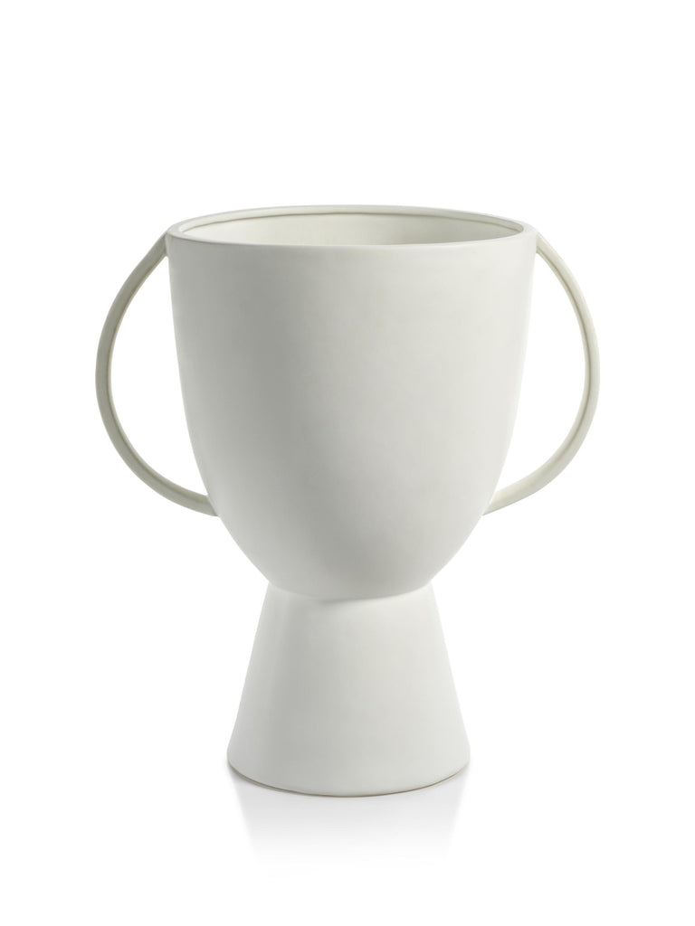 Zodax Lampton Matt White Ceramic Vase