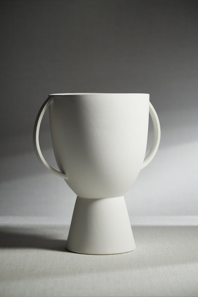 Zodax Lampton Matt White Ceramic Vase