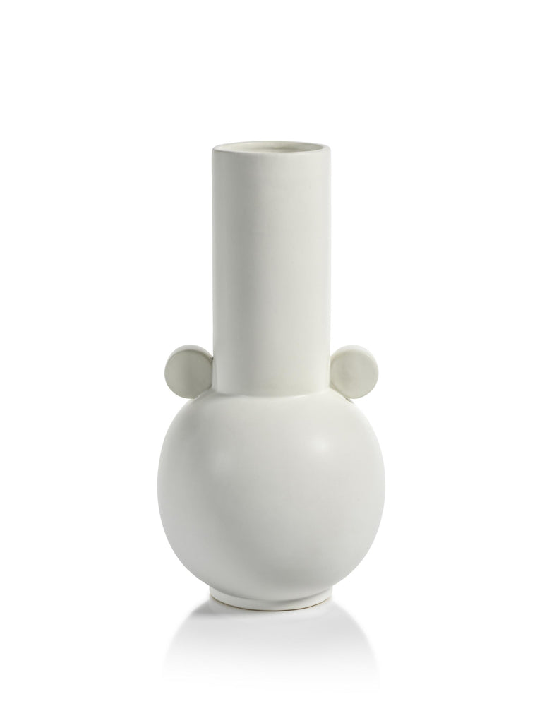 Zodax Braga Matt White Ceramic Vase