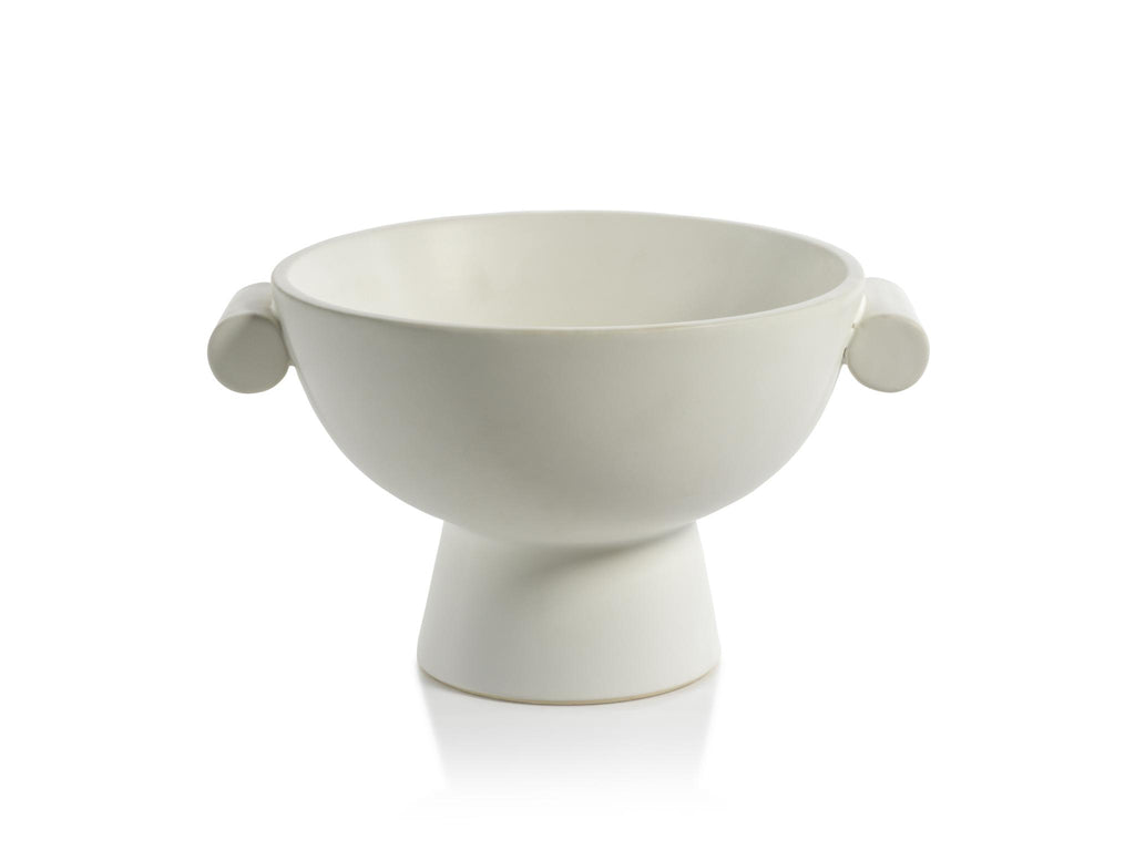 Zodax Braga Matt White Ceramic Bowl