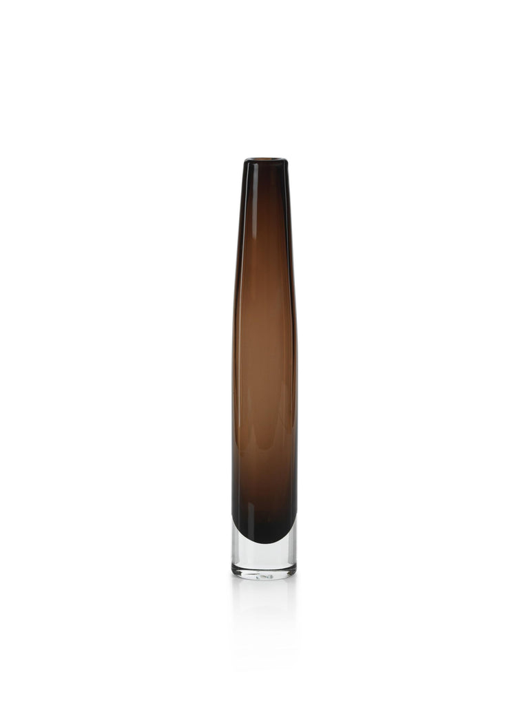 Zodax Medium Torcy Dark Amber Taupe Vase