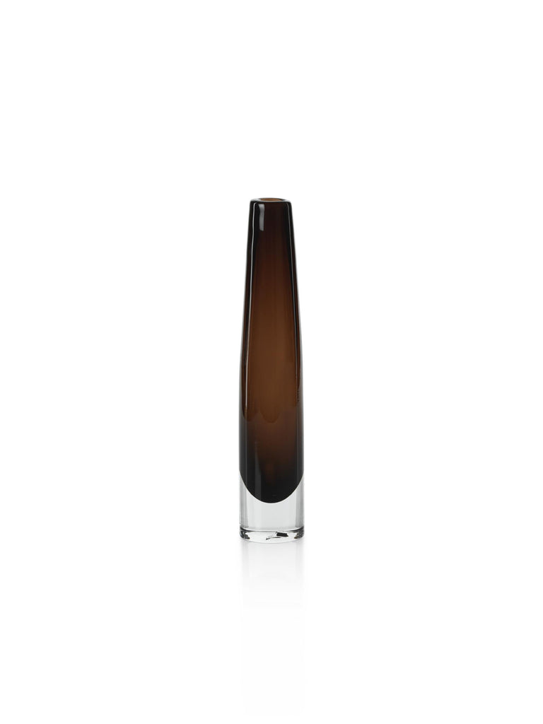 Zodax Small Torcy Dark Amber Taupe Vase