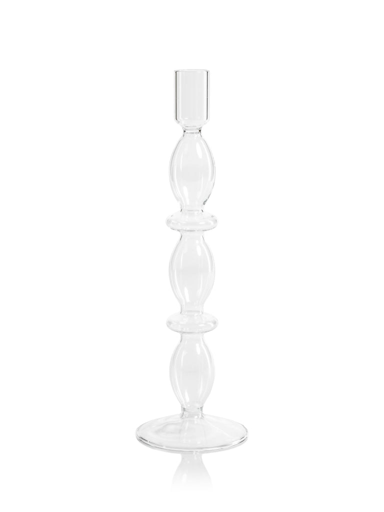 Zodax Salerno Glass Taper Candle Holders, Set of 4