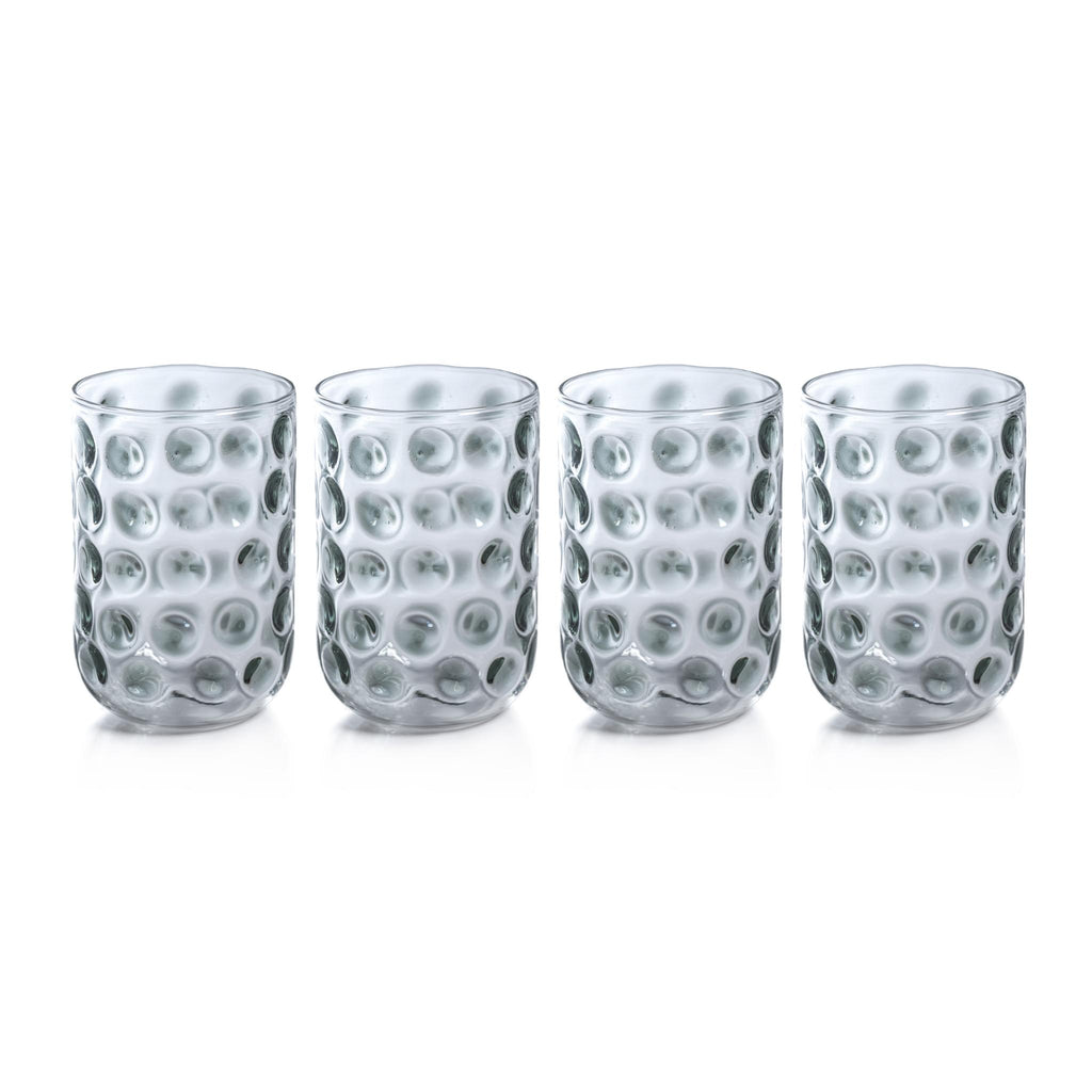 Zodax Gray Abbeville Glass Tumblers, Set of 4