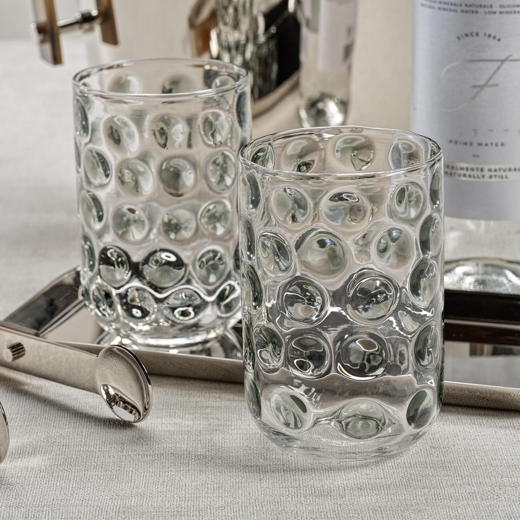 Zodax Gray Abbeville Glass Tumblers, Set of 4