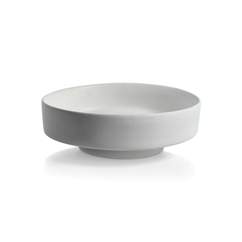 Zodax Cornella White Ceramic Centerpiece Bowl