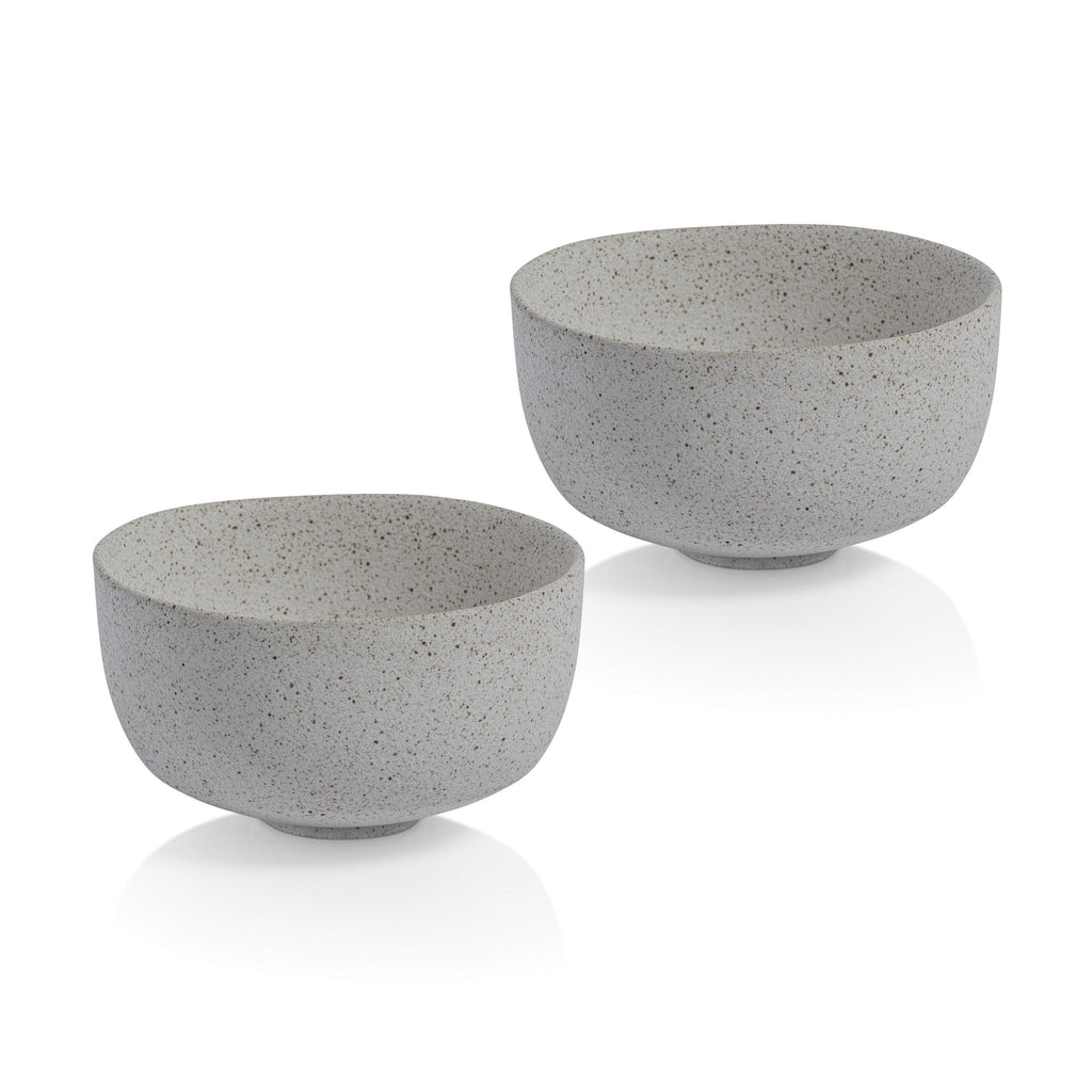 Zodax Small Carballo Ceramic Textured Bowls, Set of 2