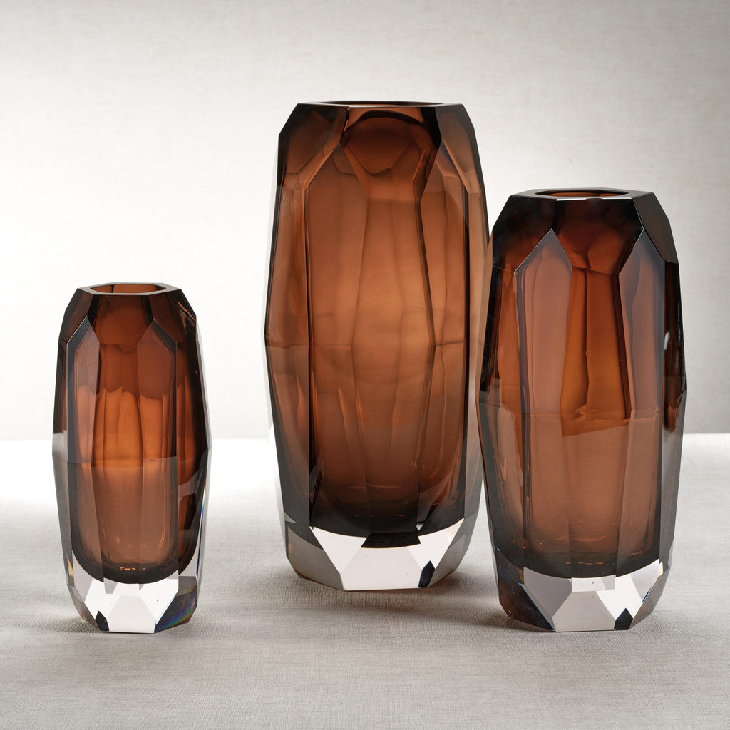 Zodax Large Amber Juwelo Glass Vase