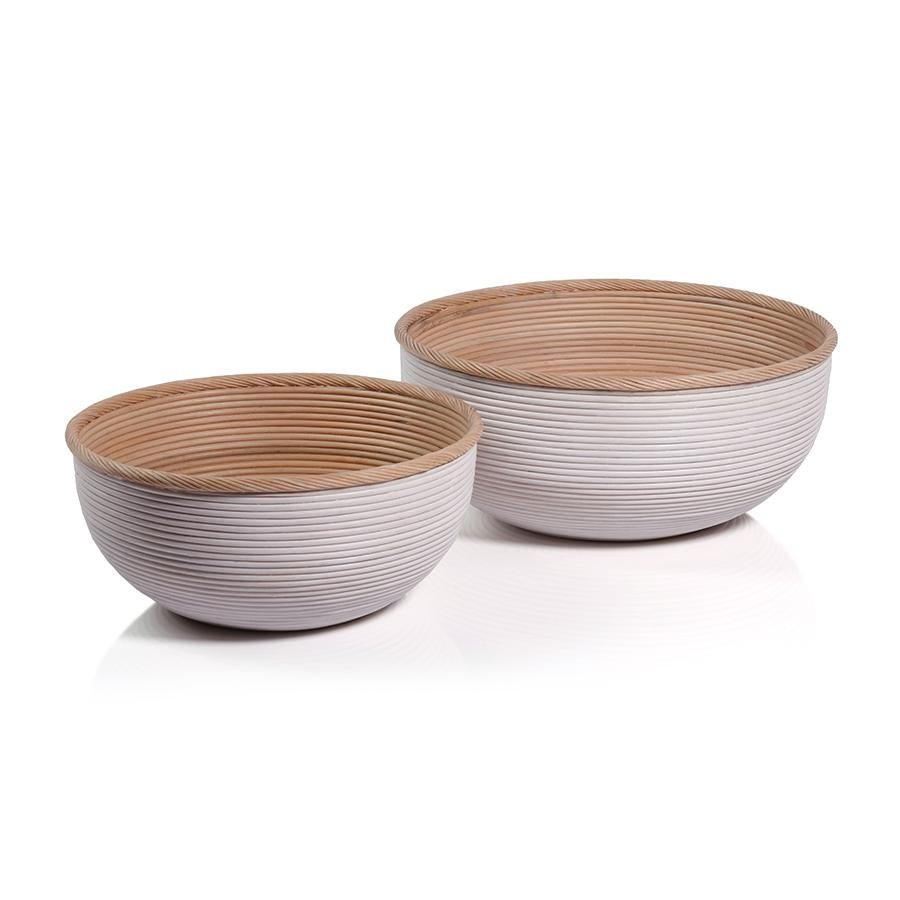 Zodax Sedna Rattan Bowls, Set of 2